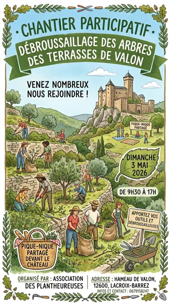 Chantier participatif avec l&rsquo;association des Plantheureuses